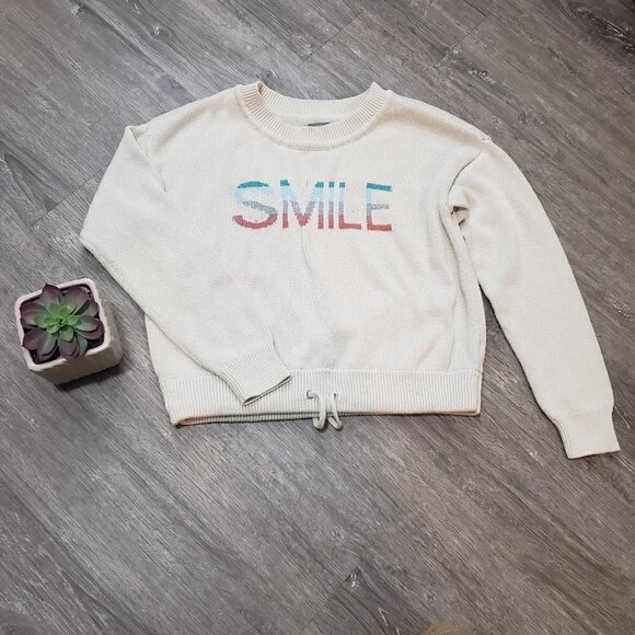 Aerie Smile Soft Knit Sweater Rainbow Size L - Picture 1 of 6